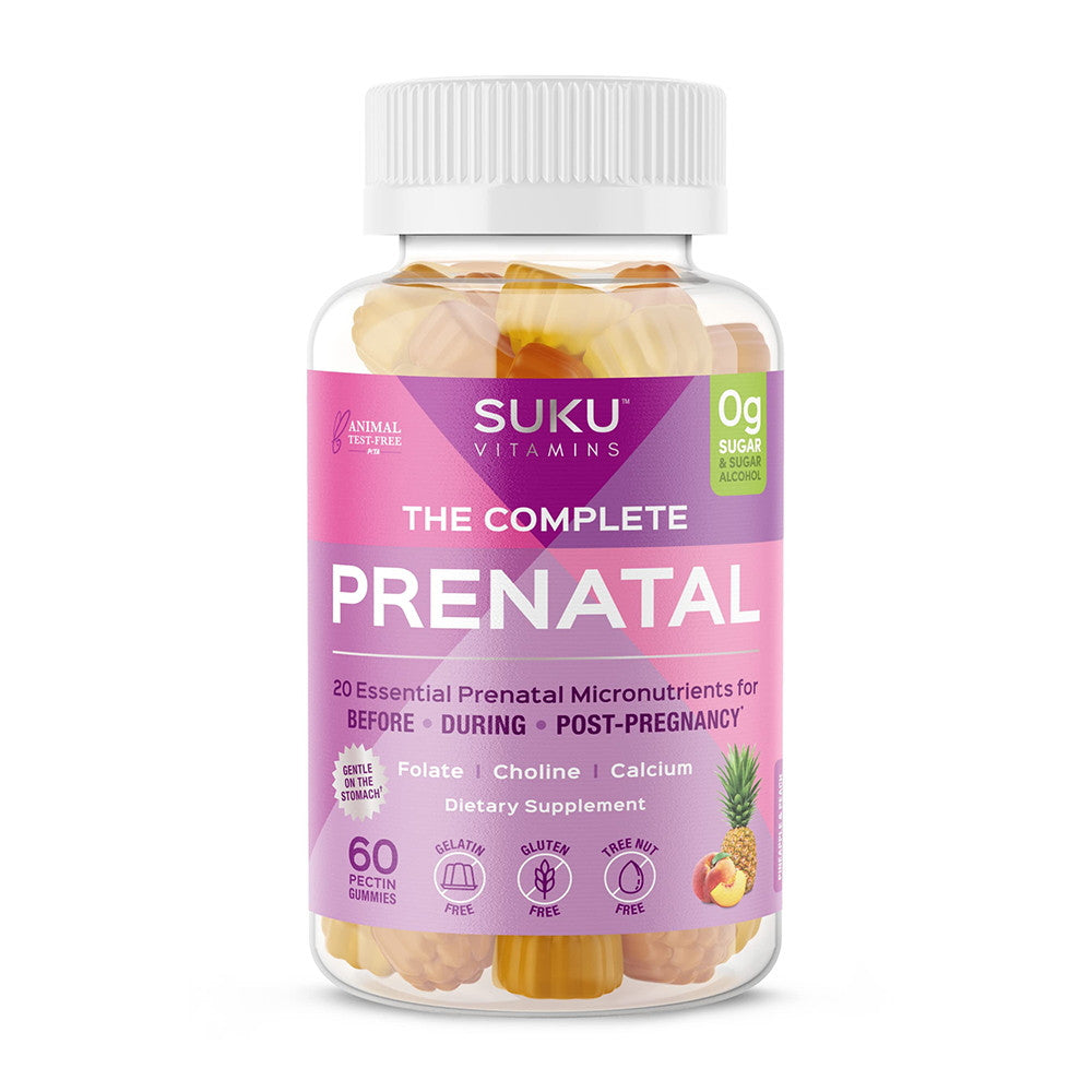 Suku Vitamins Complete Prenatal Enriched With Calcium, Gummy Vitamins, 60 Ct
